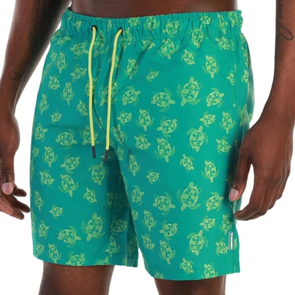 Men's Turtle Print Swim Trunks Size XL - Picture 2 of 9